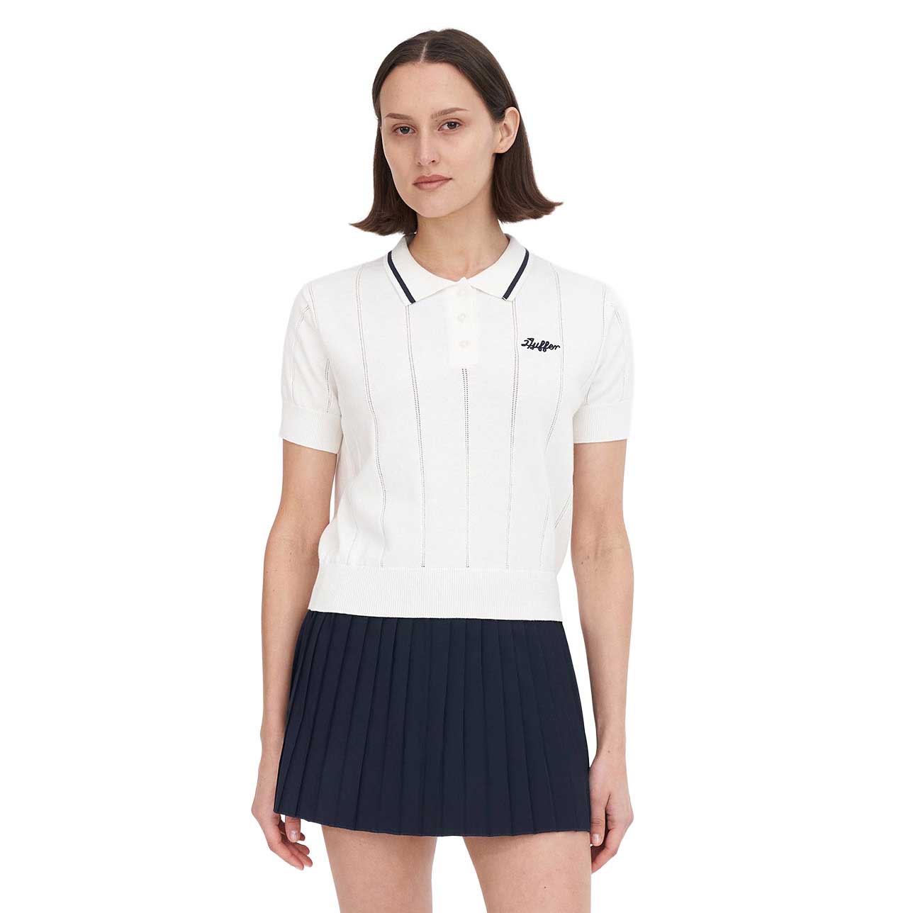 Huffer Womens Line Knit Polo